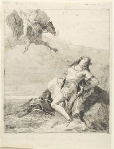 Angelica bundet og ved at blive fortæret af havmonsteret af Giovanni Domenico Tiepolo