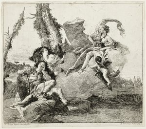 Armida møder den sovende Rinaldo af Giovanni Domenico Tiepolo