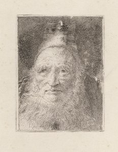 Skægget gammel mand med hat, fra Raccolta di Teste (Samling af hoveder) af Giovanni Domenico Tiepolo