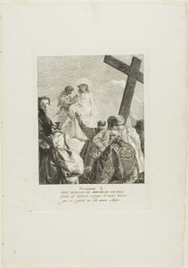 Kristus afklædes sine klæder, planche ti fra Korsvejen af Giovanni Domenico Tiepolo