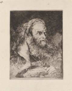 Head of an Oriental, A Book in Hand, fra Raccolta di Teste (Samling af hoveder) af Giovanni Domenico Tiepolo