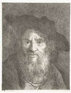 Mand med baret Samling af hoveder (serietitel) Raccolta di Teste (serietitel) af Giovanni Domenico Tiepolo