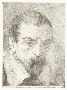 Mand med lille skæg uden hovedbeklædning Samling af hoveder (serietitel) Raccolta di Teste (serietitel) af Giovanni Domenico Tiepolo