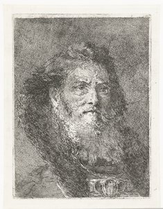 Mand uden hovedbeklædning Samling af hoveder (serietitel) Raccolta di Teste (serietitel) af Giovanni Domenico Tiepolo