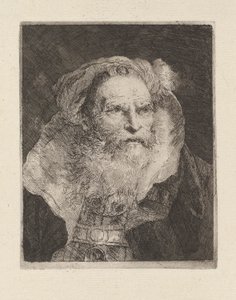 Old Man Meditating, fra Raccolta di Teste (Samling af hoveder) af Giovanni Domenico Tiepolo