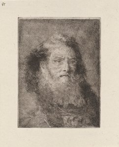 Gammel mand med bare hoved, fra Raccolta di Teste (Samling af hoveder) af Giovanni Domenico Tiepolo