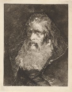 Gammel mand med bare hoved, fra Raccolta di Teste (Samling af hoveder) af Giovanni Domenico Tiepolo