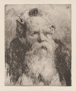 Gammel mand med skæg, fra Raccolta di Teste (Samling af hoveder) af Giovanni Domenico Tiepolo