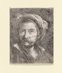 Gammel mand med turban, fra Raccolta di Teste (Samling af hoveder) af Giovanni Domenico Tiepolo