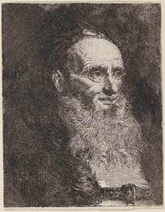 Gammel mand med skæg af Giovanni Domenico Tiepolo