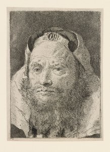 Gammel mand med skæg, fra Raccolta di Teste (Samling af hoveder) af Giovanni Domenico Tiepolo