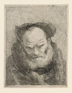 Gammel mand med skæg, fra Raccolta di Teste (Samling af hoveder) af Giovanni Domenico Tiepolo