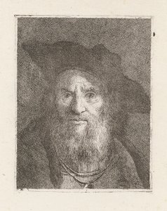 Gammel mand med hat, fra Raccolta di Teste (Samling af hoveder) af Giovanni Domenico Tiepolo