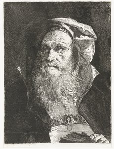 Gammel mand med skæg og bog Samling af hoveder (serietitel) Raccolta di Teste (serietitel) af Giovanni Domenico Tiepolo