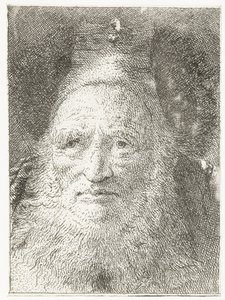 Gammel mand med pelshat Samling af hoveder (serietitel) Raccolta di Teste (serietitel) af Giovanni Domenico Tiepolo