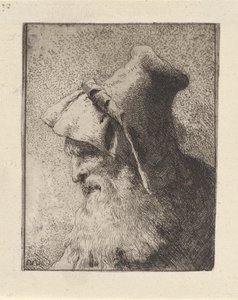 Profil af en ældre mand med skæg, fra Raccolta di Teste (Samling af hoveder) af Giovanni Domenico Tiepolo