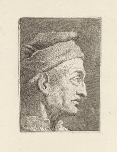 Profil af en gammel mand, fra Raccolta di Teste (Samling af hoveder) af Giovanni Domenico Tiepolo