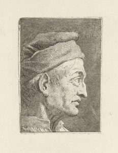 Profil af en gammel mand, fra Raccolta di Teste (Samling af hoveder) af Giovanni Domenico Tiepolo