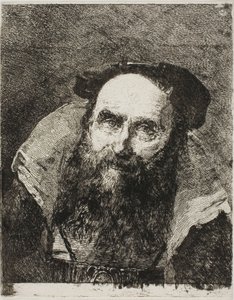 Smilende gammel mand af Giovanni Domenico Tiepolo