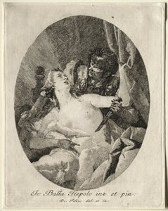 Tarquin og Lucretia. af Giovanni Domenico Tiepolo