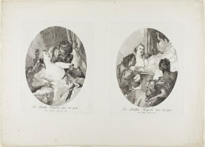 Tarquin og Lucretia og Cleopatra hædret med gaver af Giovanni Domenico Tiepolo