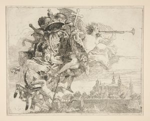 The Arms of Carl Philipp von Greiffenklau, fra serien Picturesque Ideas over the Flight into Egypt (Flight into Egypt) af Giovanni Domenico Tiepolo
