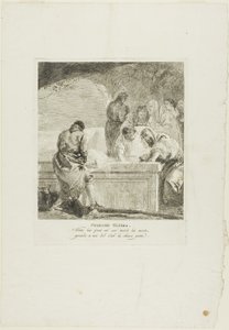 Gravlæggelsen, planche fjorten fra Korsvejen af Giovanni Domenico Tiepolo