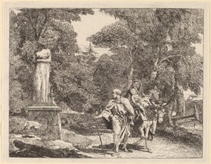 Afsnittet af det faldende idol af Giovanni Domenico Tiepolo
