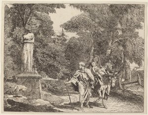 Afsnittet af det faldende idol af Giovanni Domenico Tiepolo