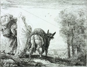 Flugten til Egypten af Giovanni Domenico Tiepolo