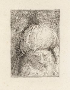 Turk set forfra, fra Raccolta di Teste (Samling af hoveder) af Giovanni Domenico Tiepolo
