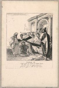 Via crucis - Station III, han falder under korset første gang af Giovanni Domenico Tiepolo