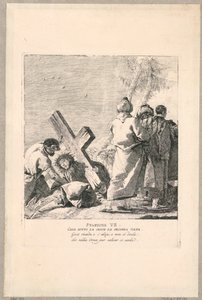 Via crucis - Station VII, han falder under korset anden gang af Giovanni Domenico Tiepolo