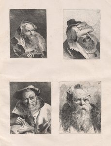 Samling af hoveder (del I og II) af Giovanni Domenico Tiepolo, after Giovanni Battista Tiepolo