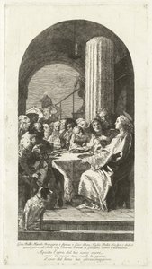 Den sidste nadver af Giovanni Domenico Tiepolo after Giovanni Battista Tiepolo