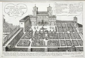 Udsigt over storhertugen af Toscanas haver og palads, Rom af Giovanni Domenico de