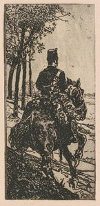 Artillerisoldat til hest af Giovanni Fattori