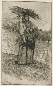 Boscaiola af Giovanni Fattori
