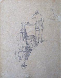 Trommeslager og to soldater af Giovanni Fattori
