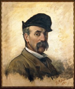 Italien, Firenze, selvportræt i en alder af 59 af Giovanni Fattori