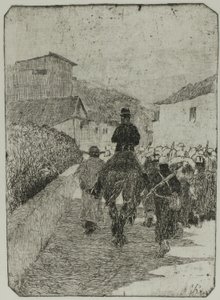 Militær Promenade af Giovanni Fattori