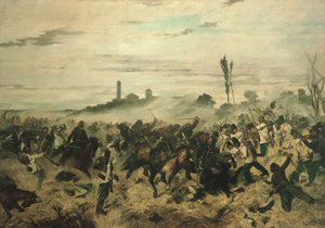 Slaget ved Montebello af Giovanni Fattori