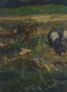 Toscanske Maremma, detalje (olie på lærred) af Giovanni Fattori