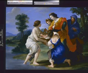 The Finding Of Moses (olie på lærred) af Giovanni Francesco (1610 62) Romanelli