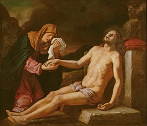 Jesus sørget af jomfruen