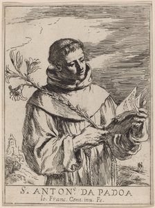 Sankt Antonius af Padova af Giovanni Francesco Barbieri, called Guercino