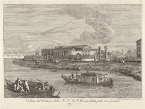 Udsigt over Villa Pisani, 1730-72. af Giovanni Francesco Costa