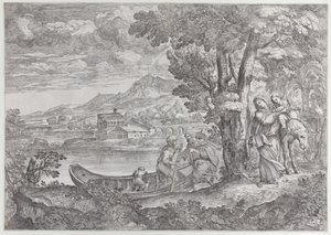 Landskab med flugten til Egypten, 1626-80., 1626-80.