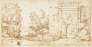 Udsigt over La Magliana af Giovanni Francesco Grimaldi