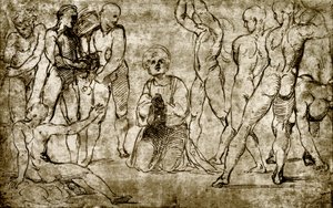 Stening af St. Stephen af Giovanni Francesco Penni